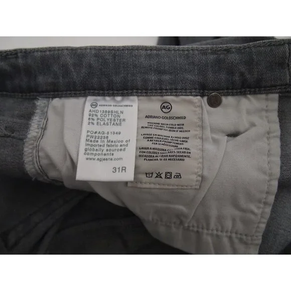NWT AG Adriano Goldschmied Womens Jeans 31 Legging Ankle Skinny Grey Low Rise - Picture 6 of 7